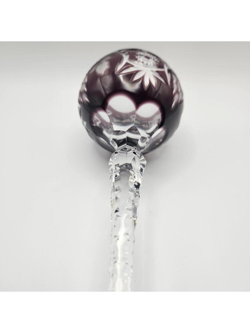 Vntg Nachtmann Traube Cordial Crystal Purple Amethyst Cut To Clear Glass 6 7/8" - Picture 9 of 11
